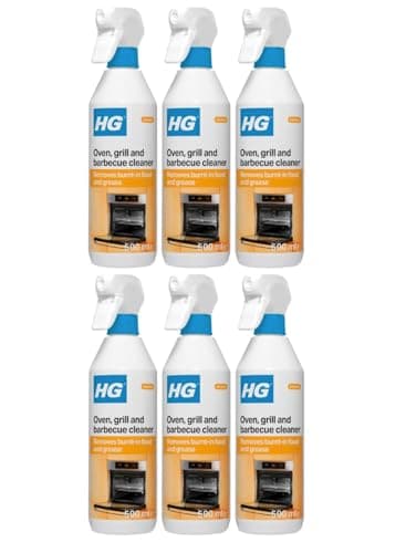 Image of HG Oven, Grill & Barbecue Cleaner Spray | Dissolves Baked-On Grease | 500ml (6)