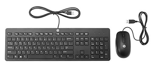 Image of HP Slim Keyboard & Mouse - **New Retail**, T6T83AA#ABB (**New Retail** USB Cable - E)