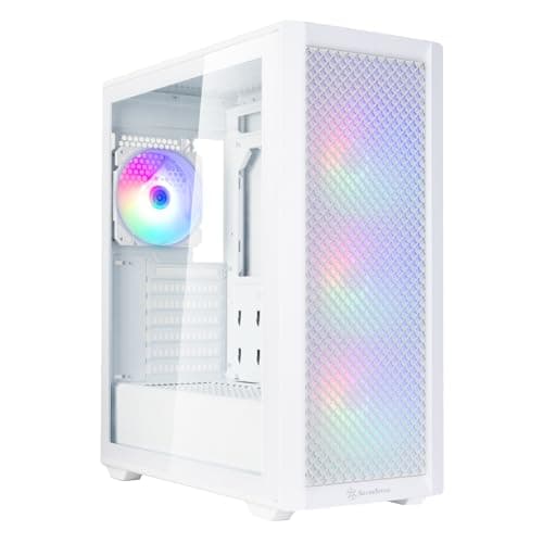 Image of SilverStone Technology FARA 515XR Experience Outstanding Airflow: ATX Mid-Tower Case with Support for Two Coolers and Stunning Rainbow Lighting, White, SST-FA515XR-WG