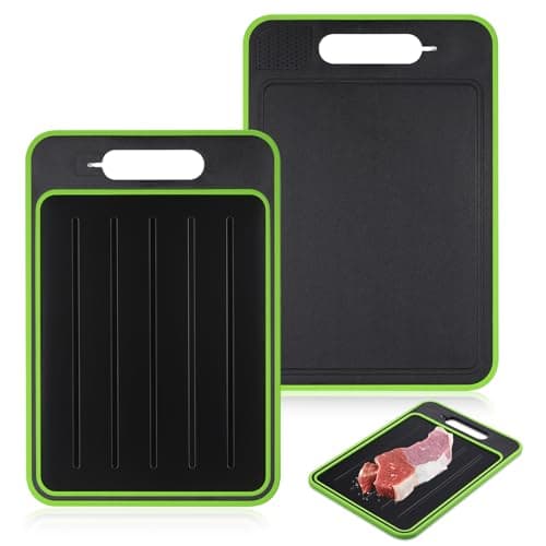 Image of 4 in 1 Defrosting Board, Defrosting Tray Double Sided As Chopping Board with Grater, Sharpener, Fast Thawing of Frozen Food & Meat, 31.1Lx21Wcm