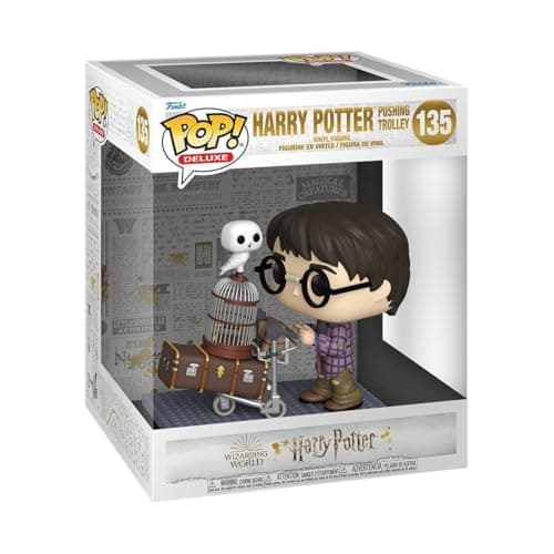 Image of Funko POP! Deluxe: HP Anniversary - Harry Potter Pushing Trolley - Harry Potter - Collectable Vinyl Figure - Gift Idea - Official Merchandise - Toys for Kids & Adults - Movies Fans