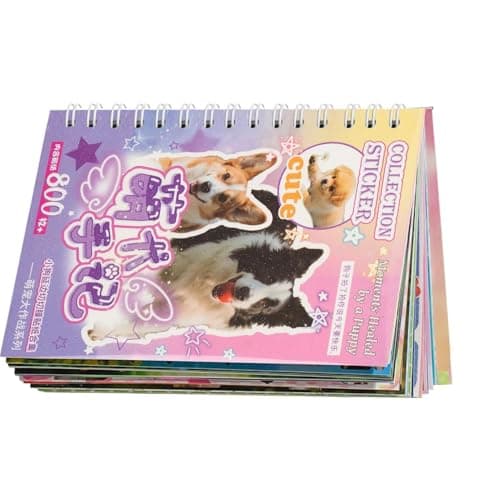 Image of Cute Pet Sticker Book – 800+ Aesthetic Cat & Dog Stickers for Kids & Adults – 30 Sheets of Decorative Animal Decals for Scrapbooking, Journaling, DIY Crafts, & School Projects – Travel Activity Set –