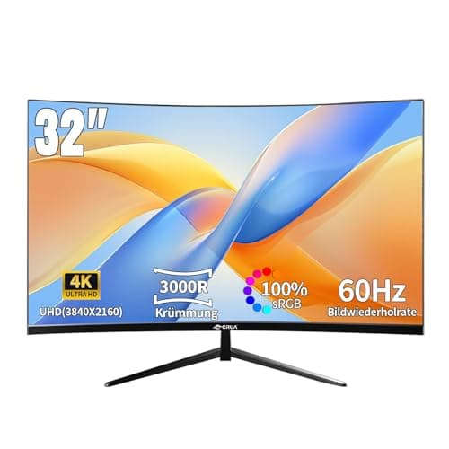 Image of CRUA 32" Monitor | 4K UHD 3840x2160, IPS Panel, 60Hz, Adaptive Sync, 100% sRGB, Back Breathing Light,Blue Light Filter, VESA Mountable 75x75mm