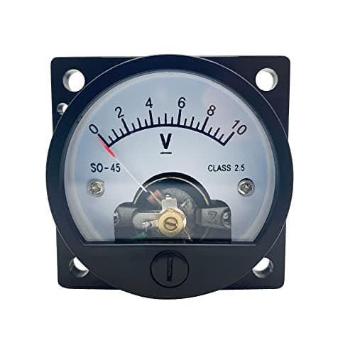 Image of LEPEVNEY Analog Dial Panel Meter Voltmeter Gauge SO-45 Round Current Measuring Ammeter DC 10V