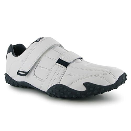 Image of Lonsdale Mens Fulham Trainers Casual Sneaker Velcro Fastening Sports Shoes White Size: 9.5