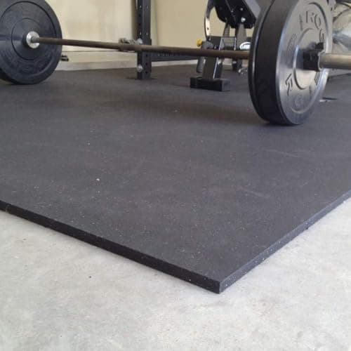 Image of Heavy Duty Rubber Gym Mat 12mm | Large 6ft x 4ft (1.82 x 1.22m) Solid Rubber Flooring | Non-Slip Commercial Gym Flooring Mat for Home & Garage Gyms