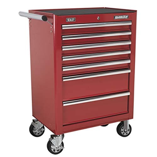 Image of Sealey Ap26479T Rollcab 7 Drawer With Ball Bearing Runners - Red