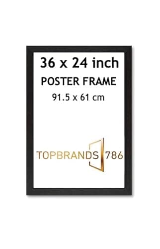 Image of Black Picture Poster Frames 36in x 24in (91.5 x 61) Wall Hanging Frames | Perfect for Home Decor | Wooden Frames