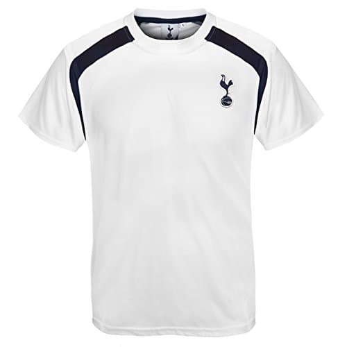 Image of Tottenham Hotspur FC Official Gift Boys Poly T-Shirt White 6-7 Years SB
