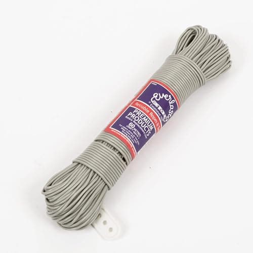 Image of Everlasto Rotary Washing Line Replacement 60m Grey | Strong Outdoor Clothes Line | For Rotary Airers or Standard Use | UK Heritage Brand