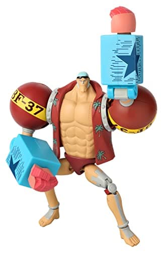 Image of ANIME HEROES One Piece Figures Franky Action Figure | 17cm Articulated Franky Anime Figure With Accessory Display Stand | Bandai One Piece Action Figures Pirate Toys Range | Excellent Anime Gift