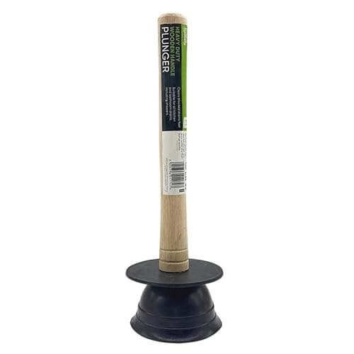Image of All-Purpose Plunger with Wooden Handle – Heavy Duty, Powerful Suction for Kitchen, Bathroom & General Drains (LARGE)