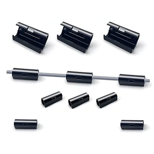 Image of 40 Pcs Black Cable Clips Self Adhesive, Cable Organisers Clip,Wire Clips Round Cable Management Holder for Cable Tidy Clips Desk Office and Home (A Small)