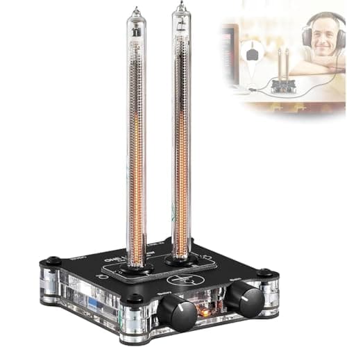 Image of LED Sound Level Meter, Nixie Tube Audio Analyzer Rhythm Light, with AUX Input and Microphone, Gain Adjustment for Home, Office, Studio Use