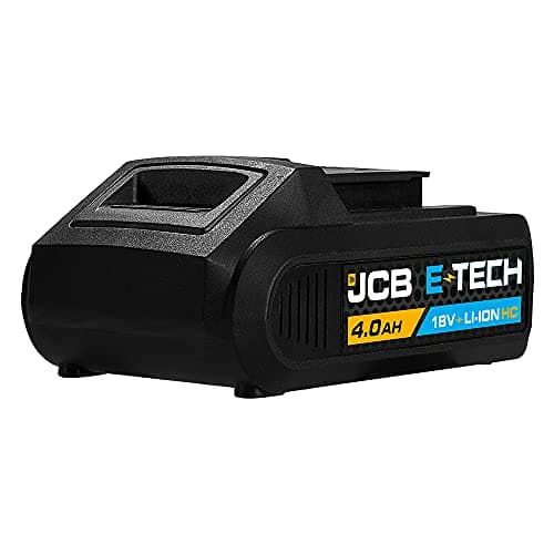 Image of JCB 18V 4.0Ah Rechargeable E-TECH Lithium-ION Battery, Compatible with JCB 18V Cordless & Brushless Power Tools, with LED Light Charge Indicator