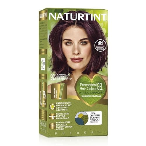 Image of Naturtint Permanent Hair Colour Gel 4M Mahogany Chestnut, Plant Enriched, Biobased, Ammonia Free, Long Lasting Grey Coverage and Radiant Colour, Nourishment and Protection
