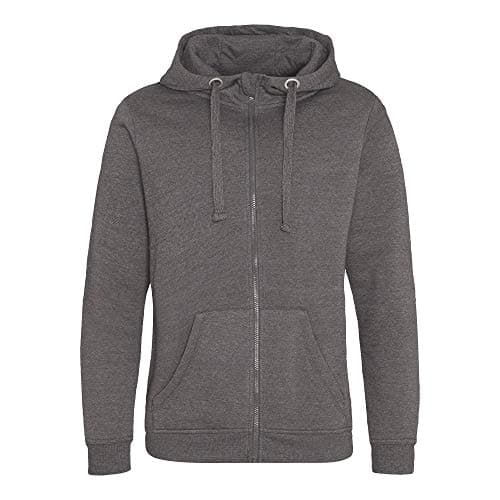Image of AWDis Just Hoods Mens Graduate Heavyweight Full Zip Hoodie (3XL) (Charcoal)