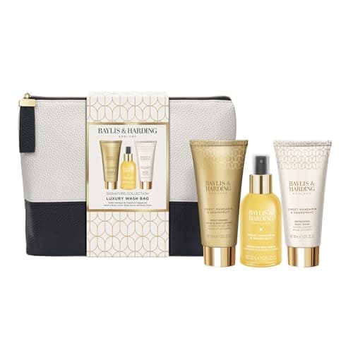 Image of Baylis & Harding Sweet Mandarin & Grapefruit Luxury Wash Bag Gift Set (Pack of 1) - Vegan Friendly