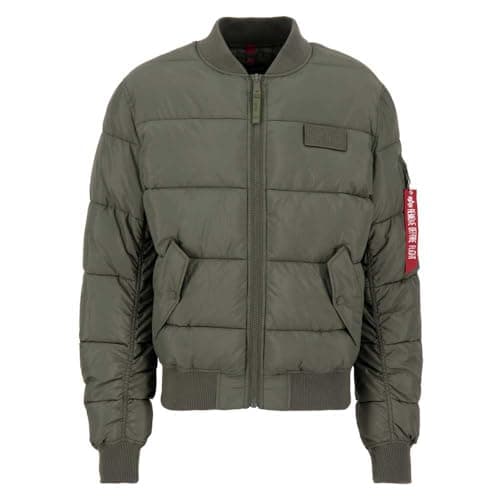 Image of Alpha Industries MA-1 Puffer Bomber bomber jacket for men Dark Olive