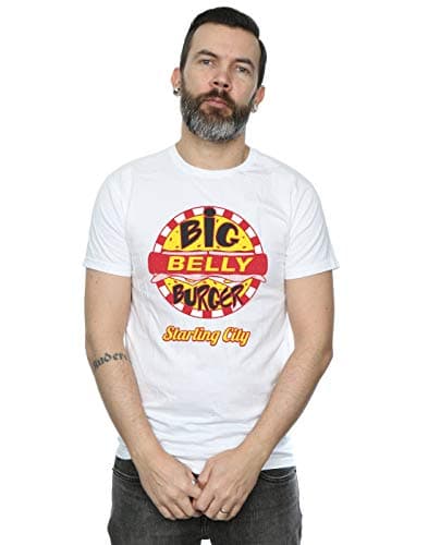 Image of DC Comics Men's Arrow Big Belly Burger Logo T-Shirt Medium White