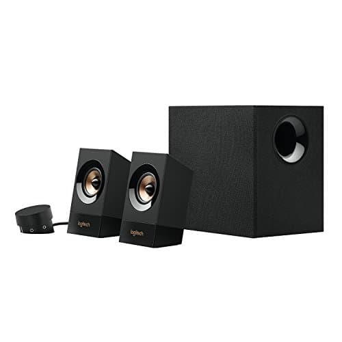 Image of Logitech Z533 2.1 Multimedia Speaker System with Subwoofer, Powerful Sound, 120 Watts Peak Power, Booming Bass, 3.5mm Audio and RCA Inputs, UK Plug, PC/PS4/Xbox/TV/Smartphone/Tablet/Music Player