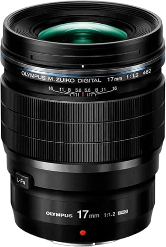 Image of Olympus M.Zuiko Digital ED 17 mm F1.2 PRO Lens, Fast Fixed Focal Length, Suitable for All MFT Cameras (Olympus OM-D & PEN Models, Panasonic G Series), Black