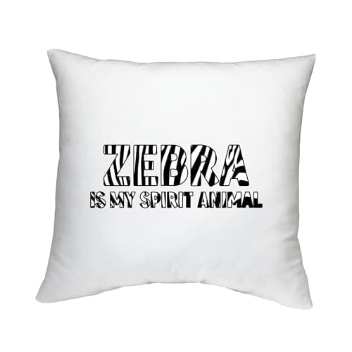 Image of Shopagift Zebra Lover Cushion Cover Zebra is my Spirit Animal Bedroom Lounge Accessory - 40cm x 40cm