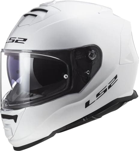 Image of LS2 FF800 STORM II Dual Visor Full Face Motorcycle Helmet. SOLID WHITE (M) 57-58cm