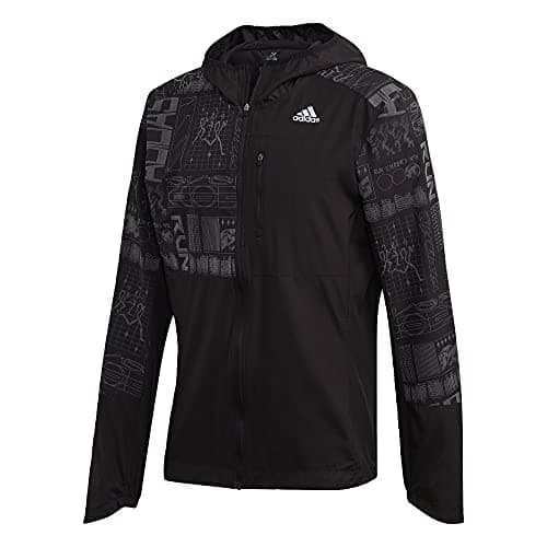 Image of adidas mens Own The Run Jacket Reflective Black/Reflective Silver Large