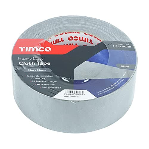 Image of TIMco HDCTSILVER Heavy Duty Cloth Tape 50mm x 50m - Silver