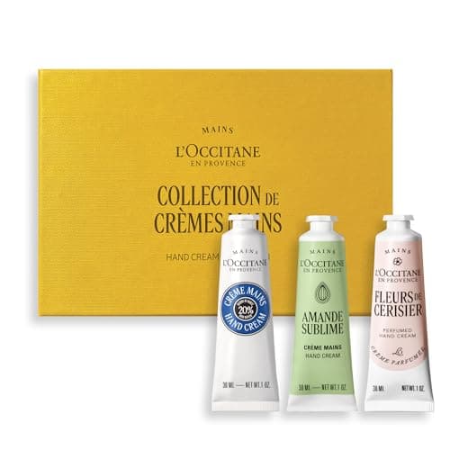 Image of L'OCCITANE - Hand Cream Giftset with Shea Butter, Almond & Cherry Blossom - Hydrating and fragranced - Made in France