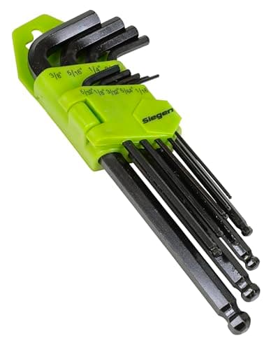 Image of Siegen 9pc Long Ball-End Hex Key Set - Imperial - S01098