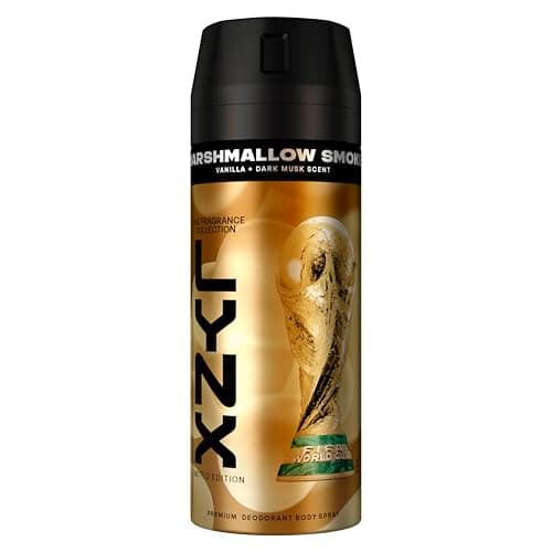 Image of Lynx Limited-Edition FIFA Fine Fragrance Collection Marshmallow Smoke Premium Body Spray men's deodorant infused with a vanilla, hazelnut & dark musk scent for 72 hours of freshness 150 ml