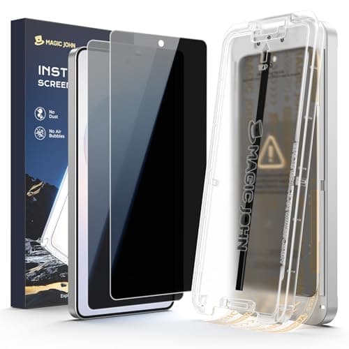 Image of MAGIC JOHN 3rd Gen Upgraded for Samsung Galaxy S26 Ultra Privacy Screen Protector, 9H+ Hardness Tempered Glass with Easy Installation, Full Coverage Protection No Dust No Bubble, 2 Pack