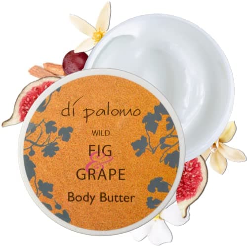 Image of Di Palomo Body Moisturiser Lotion | Wild Fig & Grape Body Butter 200ml | Luxurious Shea Butter Moisturiser for Dry Skin | Vegan Body Lotion for Women | Hydrating Skincare Gift