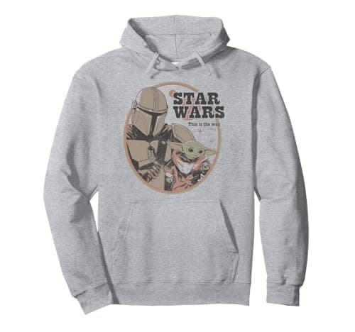 Image of Star Wars: The Mandalorian Vintage Baby Yoda Logo Pullover Hoodie