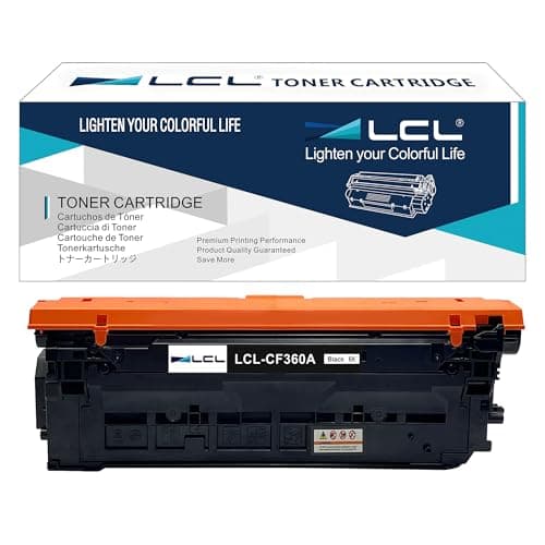 Image of LCL Remanufactured Toner Cartridge 508A CF360A 6000 pages (1 Black) Replacement for HP M553 M577 Color M552dn M553dn M553n MFP M577f MFP M57 M553n M553x MFP M577Z MFP M577dn MFP M577f MFP M577 M577c