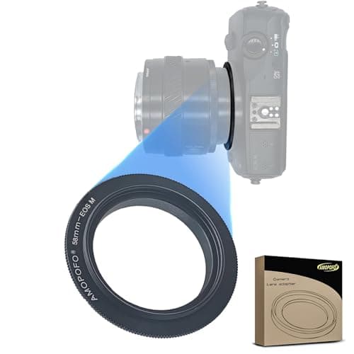 Image of 58mm Macro Lens Reverse Ring Compatible with for Canon EOS M Mount Mirrorless Camera M1 M2 M3 M5 M6 M10 M50 M100 Camera,with 58mm Filter Thread Lens.Macro Shoot(58mm-EOS M)