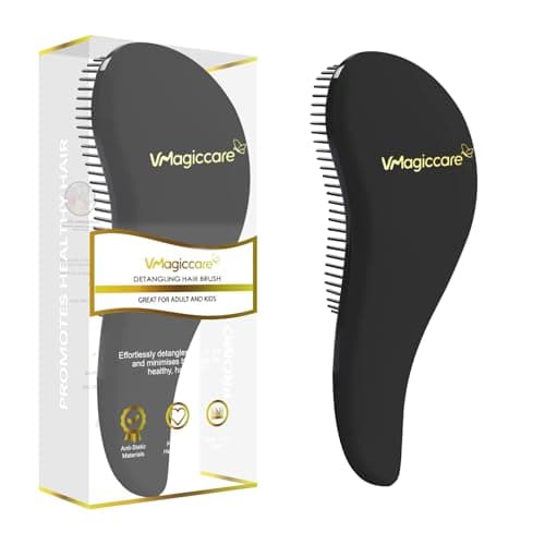 Image of Detangling Brush - glide the Detangler Brush through Tangled hair - Best Comb for Women, Girls, Men & Boys - Use in Wet and Dry Hair (BLACK)