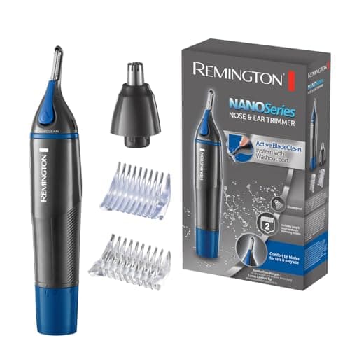 Image of Remington NE3850 Nano series [antimicrobial] nose trimmer (double-sided rotating head, eyebrow comb, easy and quick cleaning), packaging may vary