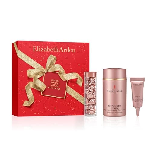Image of Elizabeth Arden - Retinol Renewal 3-Piece Skincare Set, Retinol HPR + Ceramides Anti-Ageing Serum Capsules and Water Cream, Eye Cream, Smooths Wrinkles, Firms, for all Skin Types