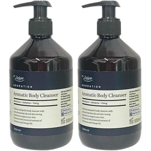 Image of Ark Future Adoration Aromatic Body Cleanser, Geranium, Verbena & Ylang, Twin Pack (500mL x 2)
