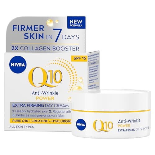 Image of NIVEA Q10 Anti-Wrinkle Power SPF15 Firming Day Cream (50ml), Anti Wrinkle Face Cream Helps Achieve Firmer Skin in 7 Days, Face Moisturiser to Reduce Wrinkles and Nourish Skin