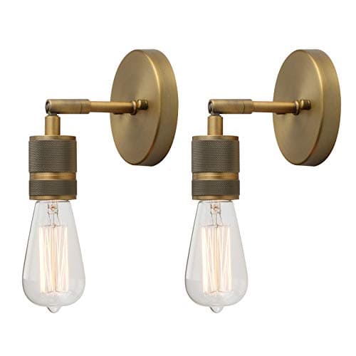 Image of Yosoan Set of 2 Vintage Up/Down Wall Light Industrial Antique Wall Lamp Fitting Fixtures,Wall Sconce Edison Lamp for Kitchen, Hall, Dining Room, Bedroom,Bar, Restaurants, Coffee Shop (Antique)
