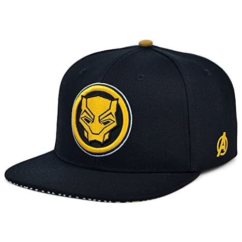 Image of Marvel Black Panther Snapback Adjustable Cap Black/Gold, Black/Gold, One size