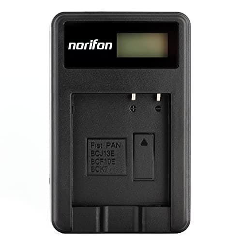Image of Norifon DMW-BCF10 LCD USB Charger for Panasonic Lumix DMC-FH20, DMC-FH22, DMC-FH24, DMC-FH25, DMC-FH3, DMC-FH5, DMC-FS15, DMC-FS6, DMC-FS7, DMC-FT1, DMC-FT4, DMC-FX70, DMC-FX78 Camera and More