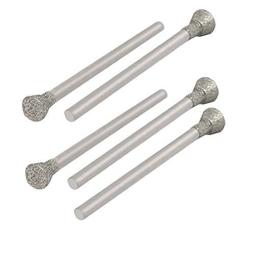 Image of Sourcingmap 2.35mmx5mm Diamond Coated Inverted Cone Mounted Points Grinding Bits 5pcs