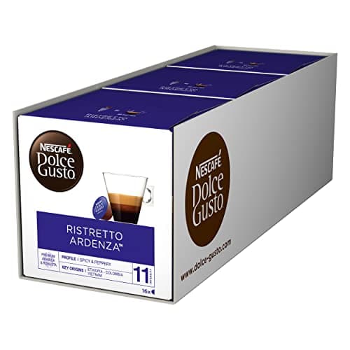 Image of NESCAFE Dolce Gusto Espresso Ristretto Ardenza Coffee Pods - total of 48 Espresso Capsules - Intensity 11 - Premium Arabica Coffee (3 Packs)