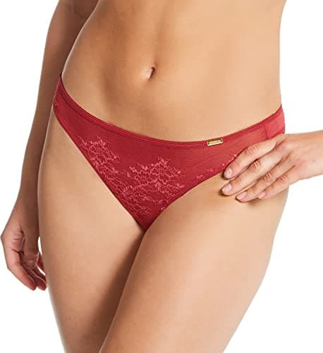 Image of Gossard Glossies Lace Thong Raspbery Blush L