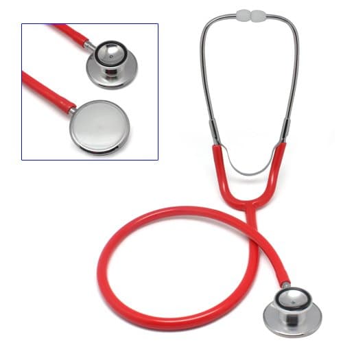 Image of Accessotech Pro Dual Head EMT Stethoscope for Doctor Nurse Vet Medical Student Health Blood Red